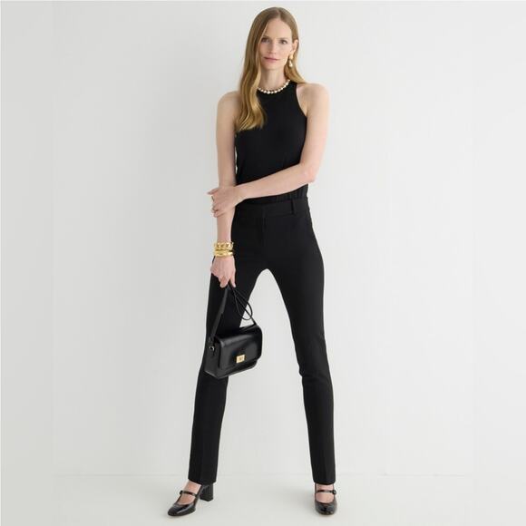 J. Crew Pants Womens 4 Tall Black Full Length Cameron Stretch Career Classic - Picture 1 of 14